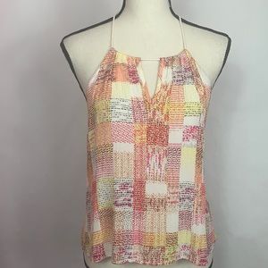 Nine Bird patchwork print halter top